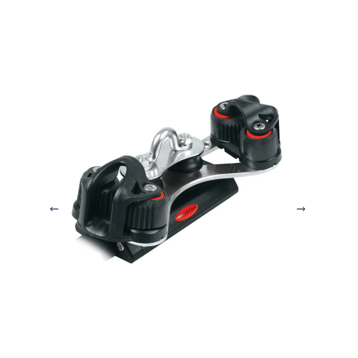 Ronstan S22 chariot de traveller 125mm, 4 réas de contrôle, 2 taquets
