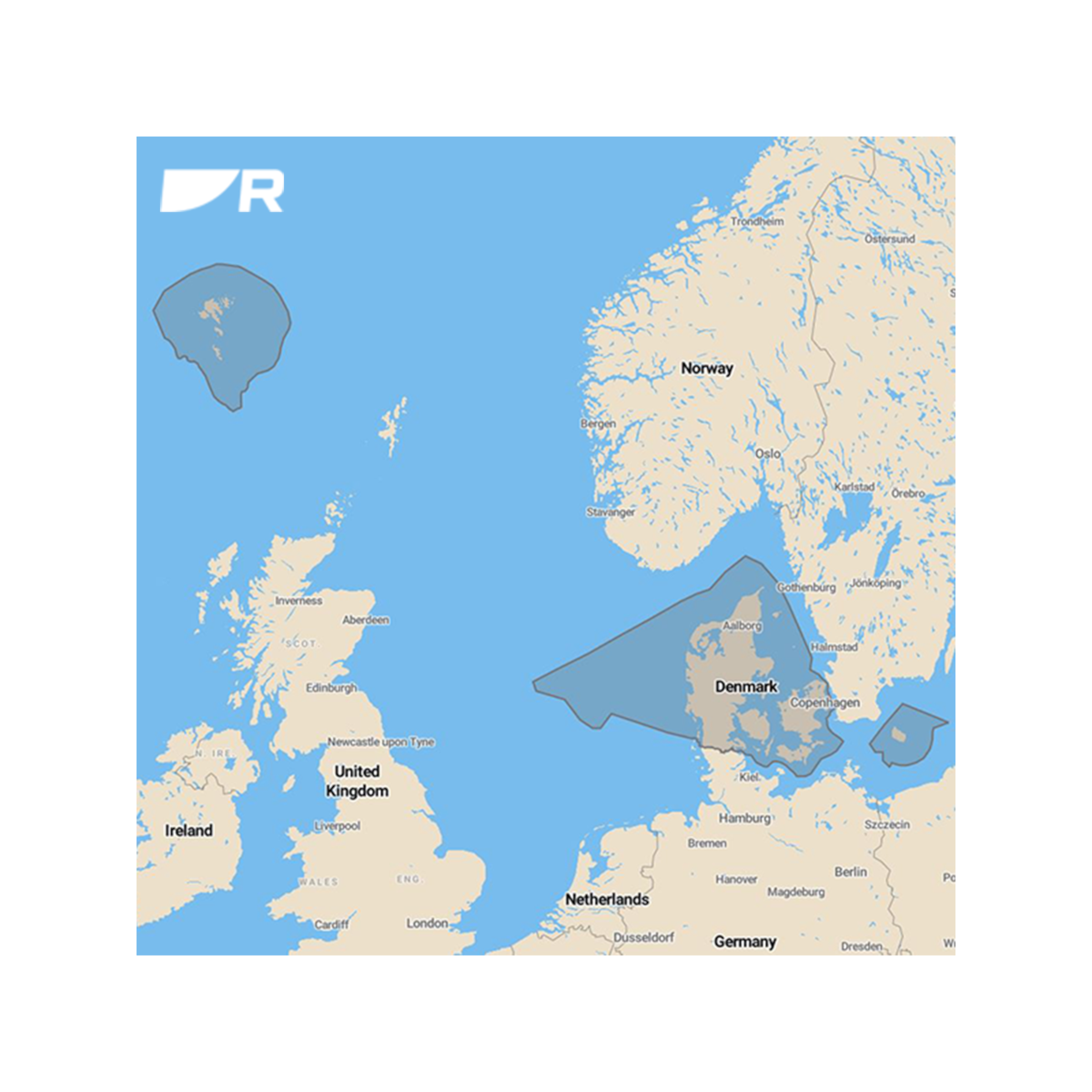 Raymarine Lighthouse carte marine Danemark