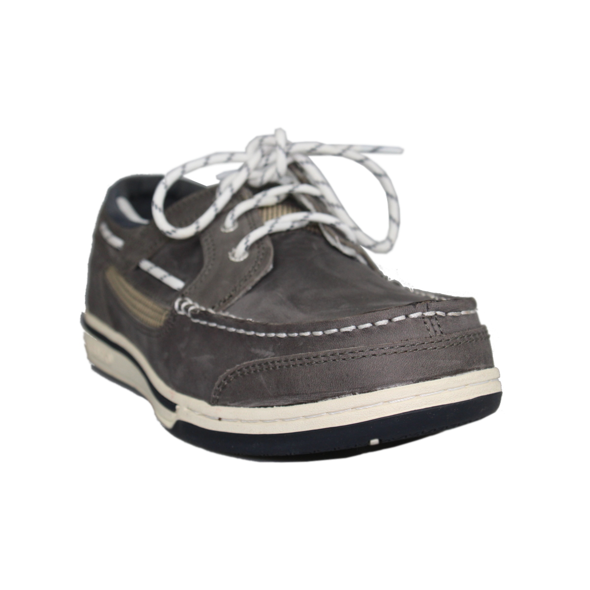 Sebago Triton Three-Eye chaussures bateau homme gris foncé-taupe, taille 45