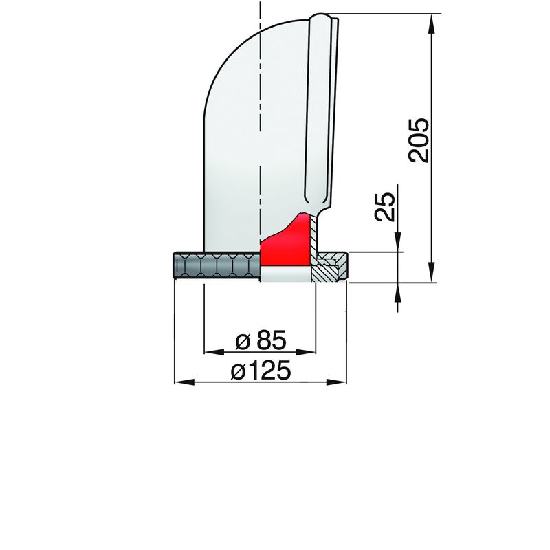 Vetus manche à air libec silicone - rotative