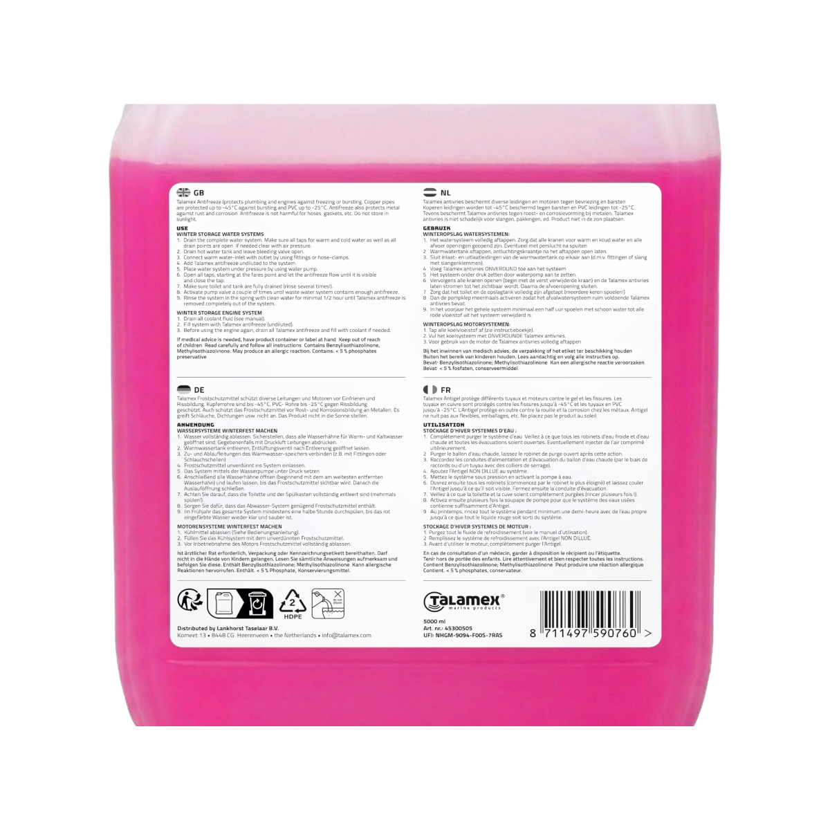 DEAL: Talamex antigel pour bateaux - 5L