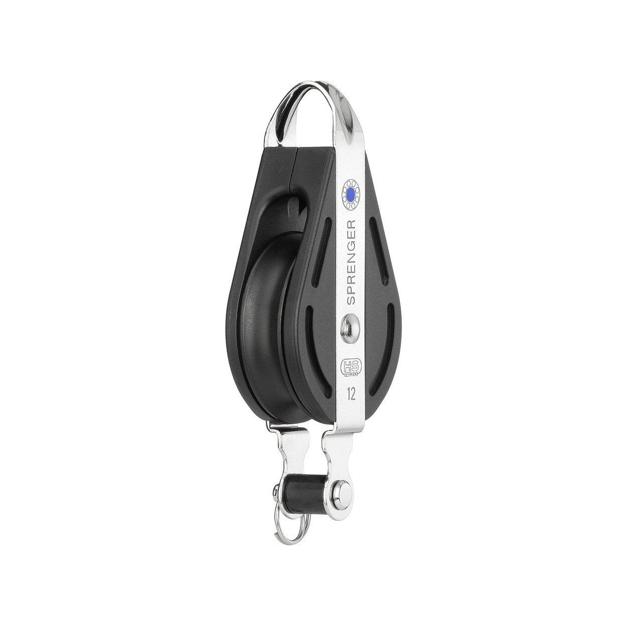 HS Sprenger Série S-Block 12 mm Poulie à roulement à aiguilles – simple réa avec étrier fixe et bécket