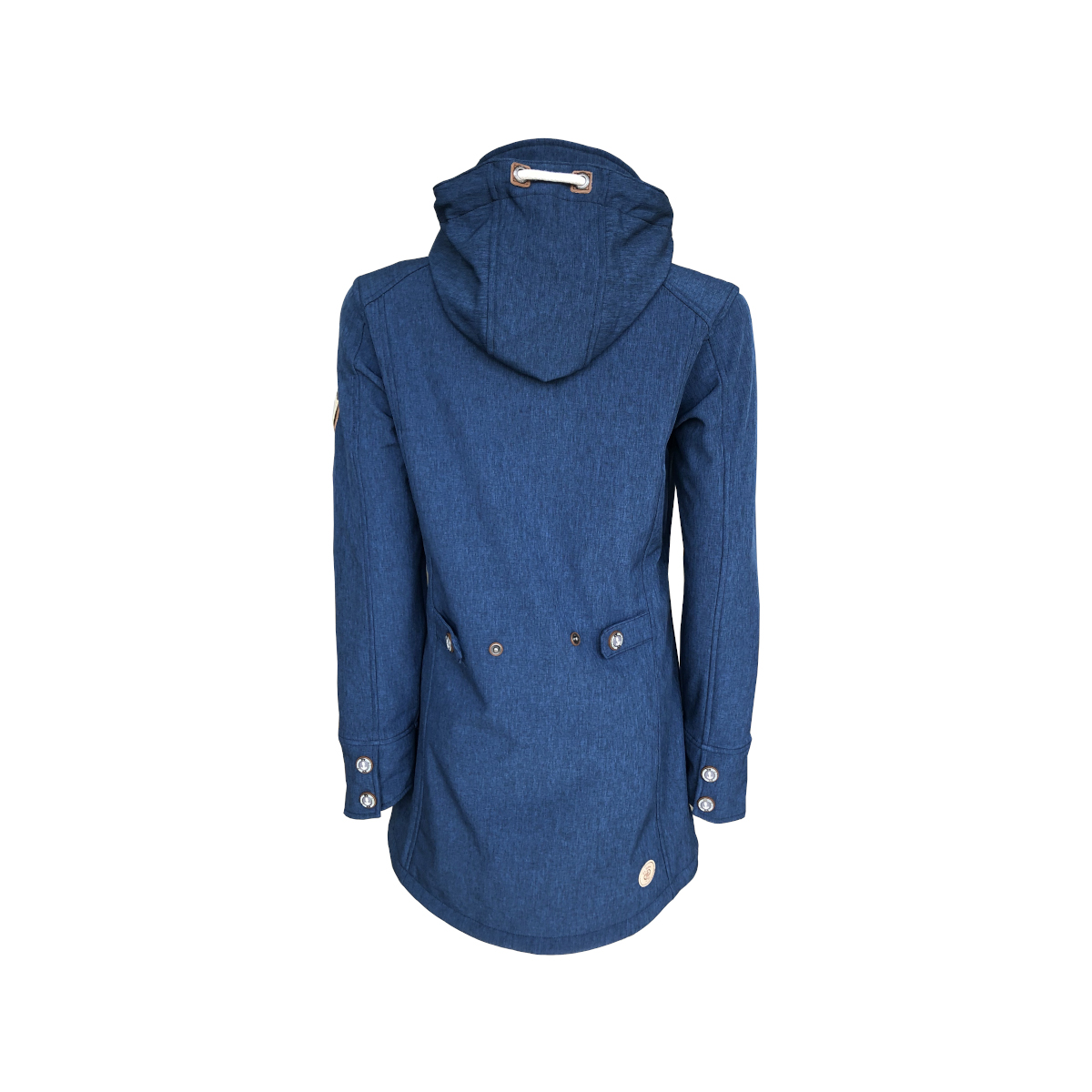 Dry Fashion Sellin Manteau Softshell femme bleu marine chiné, taille 38