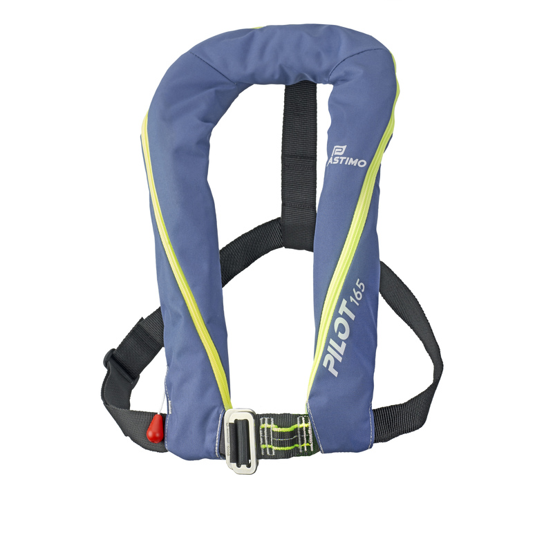 Plastimo gilet gf pilot 165 zip manu+harn bleu