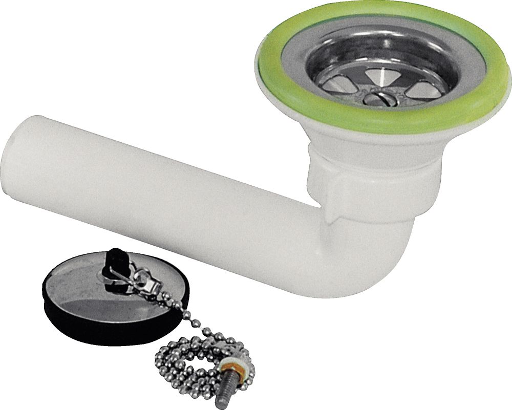 Plastimo bonde d'evier coudee avec bouchon