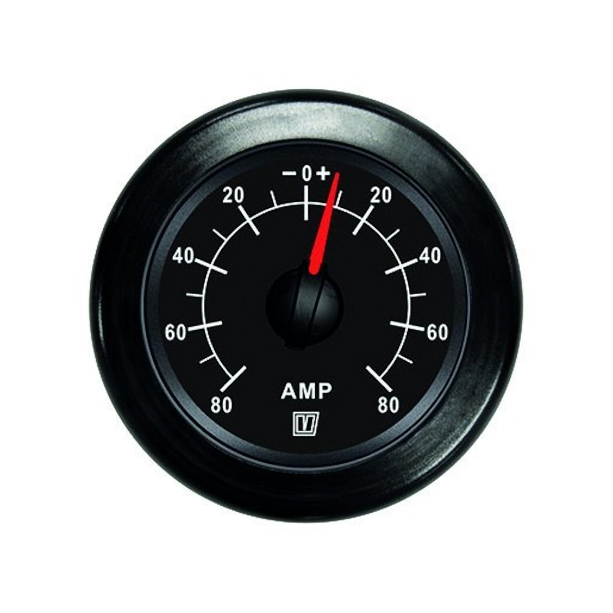Ampèremètre Vetus, noir, /- 80 A, 12/24 Volt