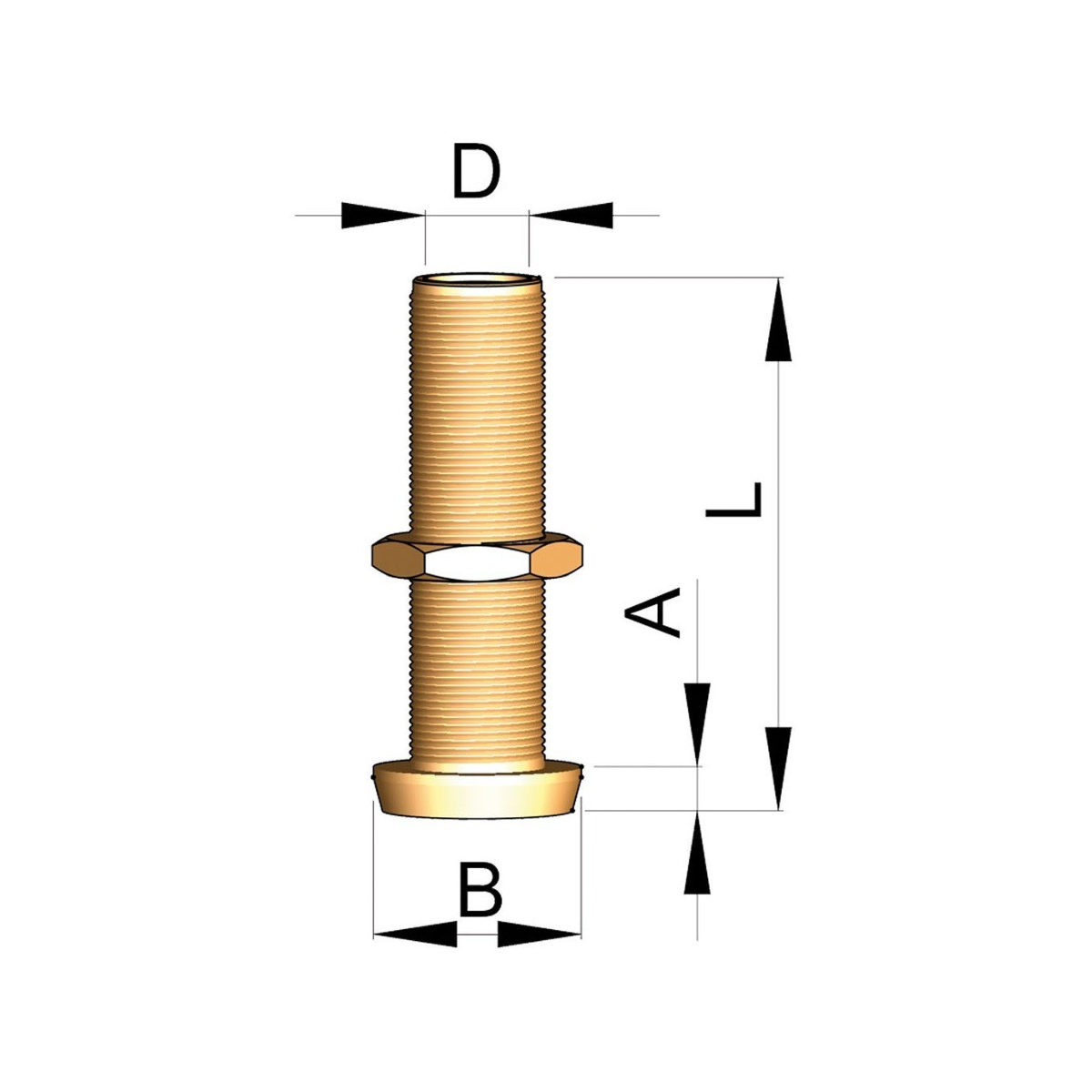 Vetus tube de jaumière type henko ø30 mm - 175 mm