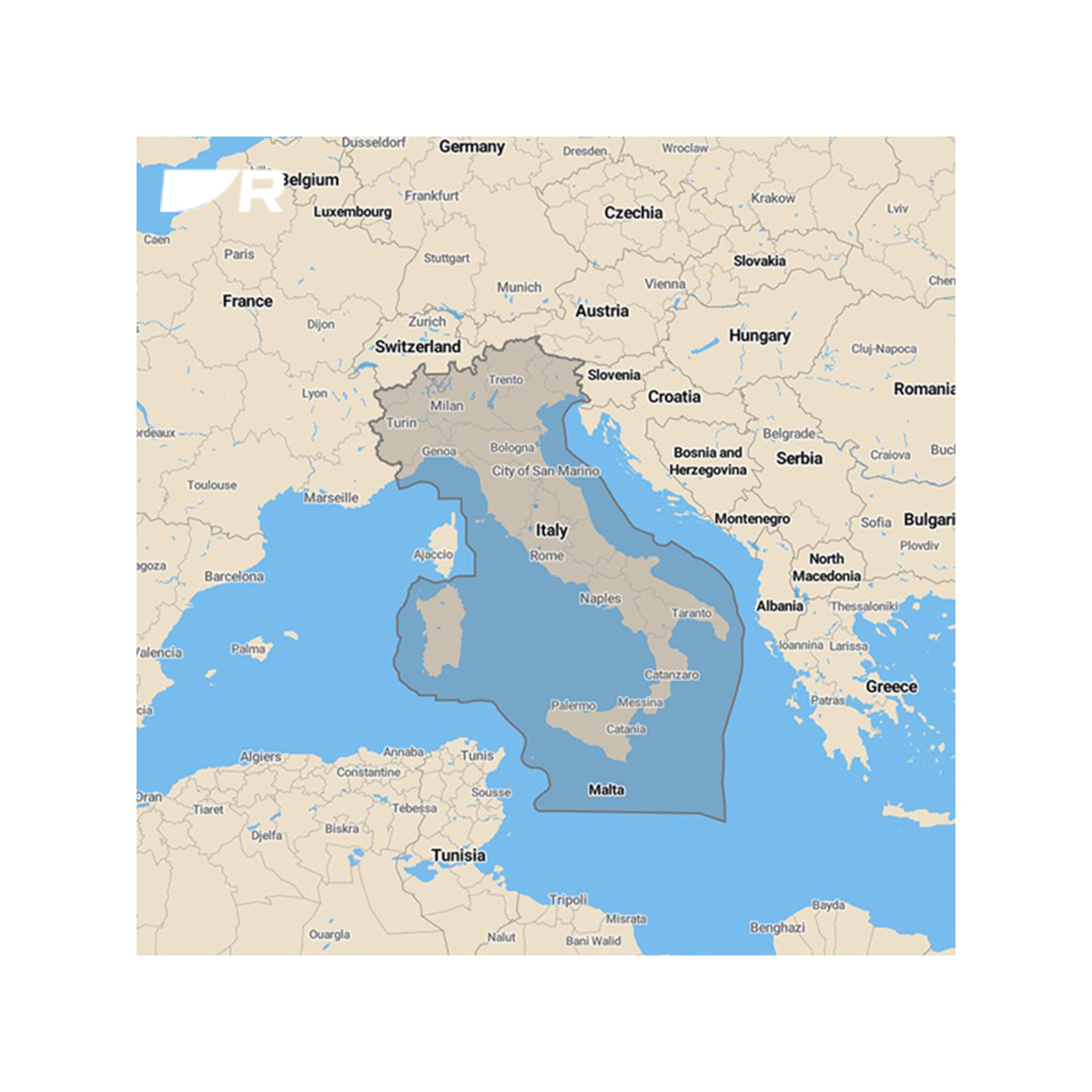 Raymarine Lighthouse carte marine Italie