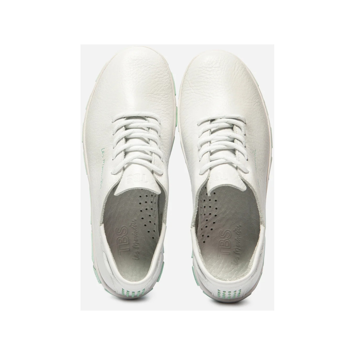 TBS Jazaru chaussure bateau femme blanc-mint, taille 40