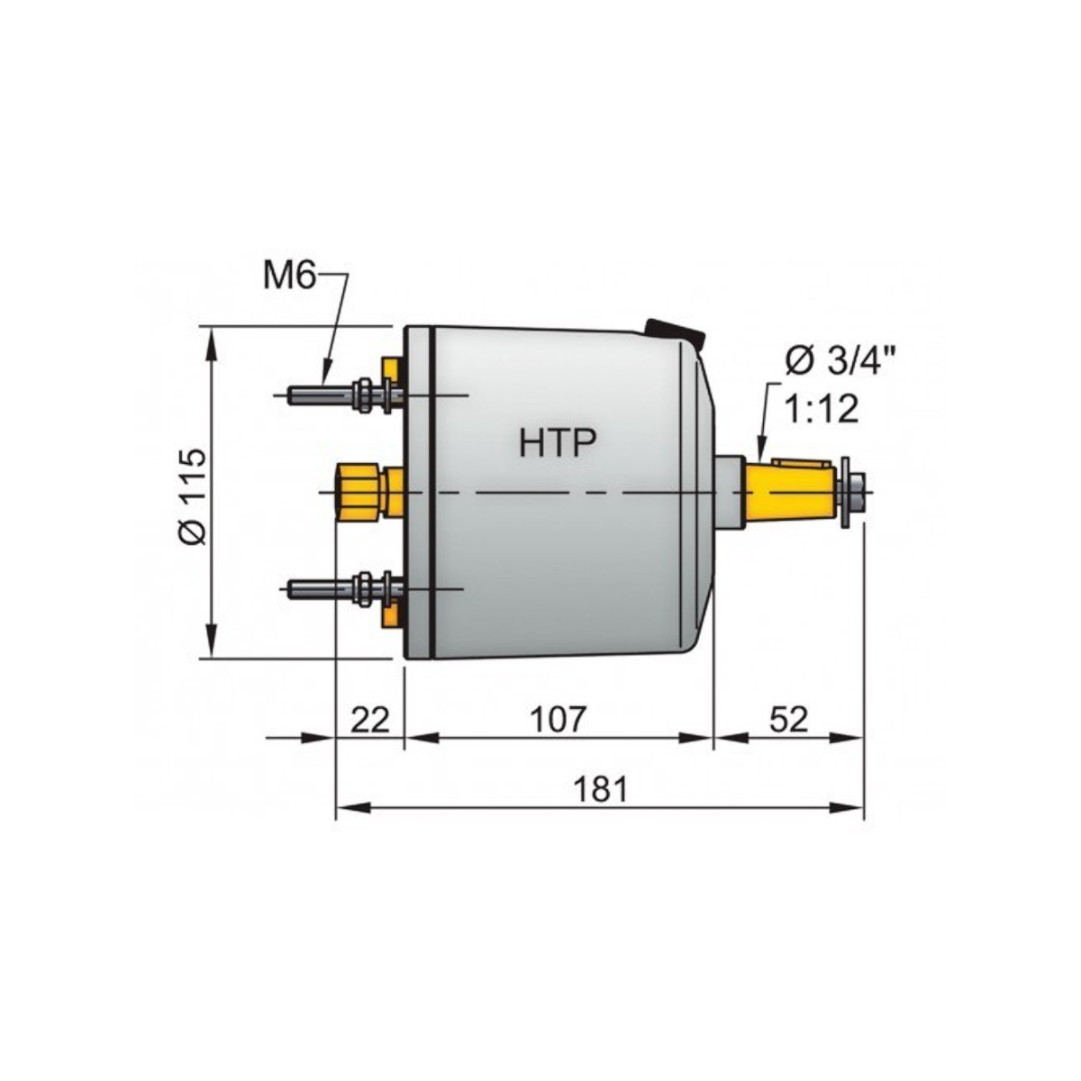 Vetus pompe hydraulique type htp30, blanc, pour tuyau ø 10 mm (synthétique ou cuivre)