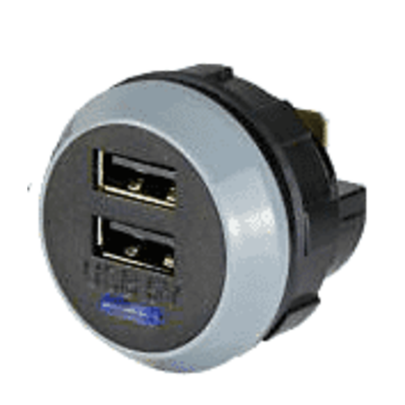 Philippi Prise de charge double encastrée USB USD GW