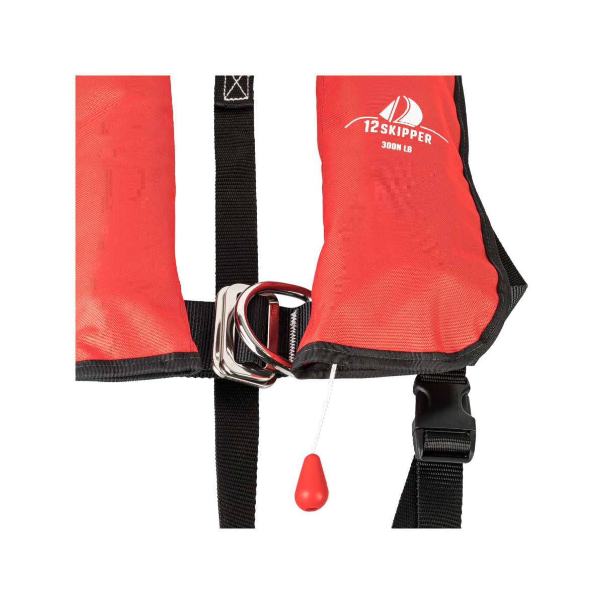 Lot de 2 : 12skipper gilet de sauvetage automatique 300N ISO avec harnais - rouge