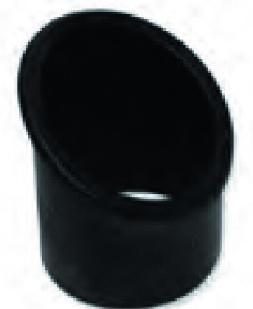 Plastimo caoutchouc noir/porte canne incline