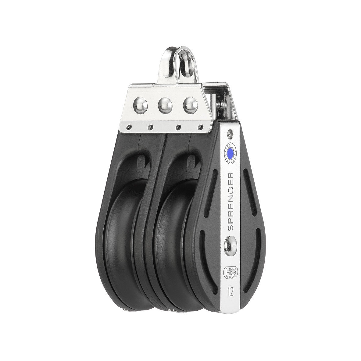 HS Sprenger Série S-Block 10 mm Poulie à roulement à aiguilles – double réa avec étrier