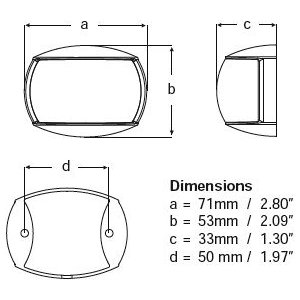 Hella Marine NaviLED Compact feu de tribord BSH - boîtier noir