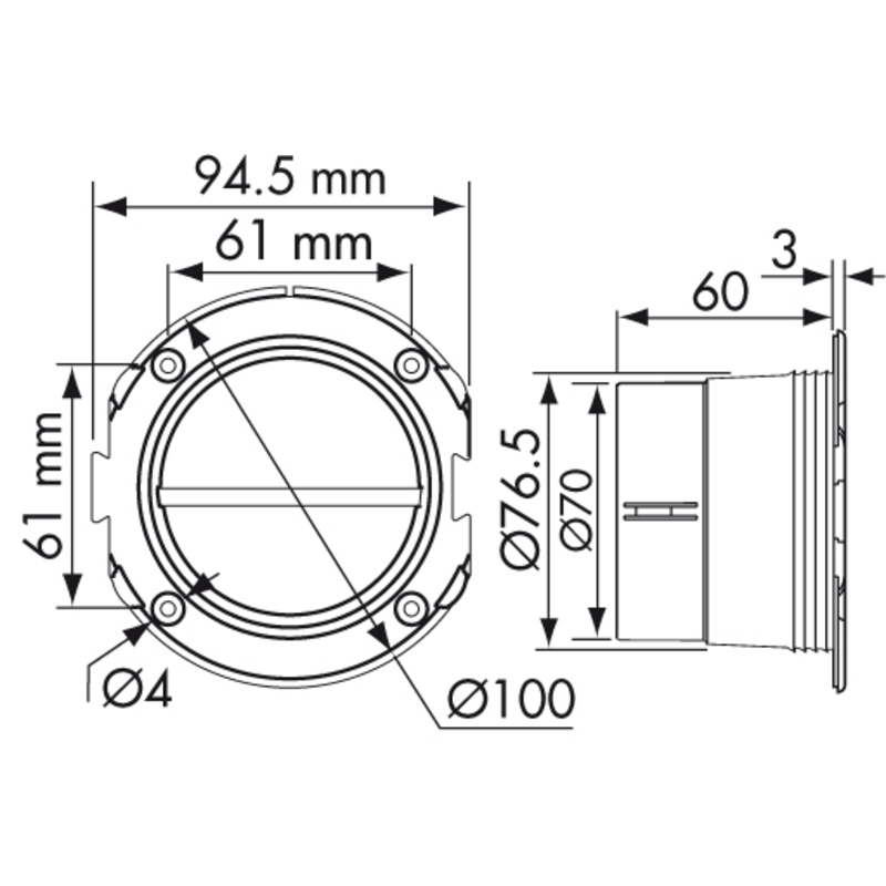 Plastimo manchon raidisseur pr grille d'aeration