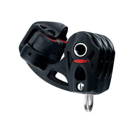Ronstan Poulie Orbit Série 30 BB - Poulie de grand-voile triple avec manille et taquet