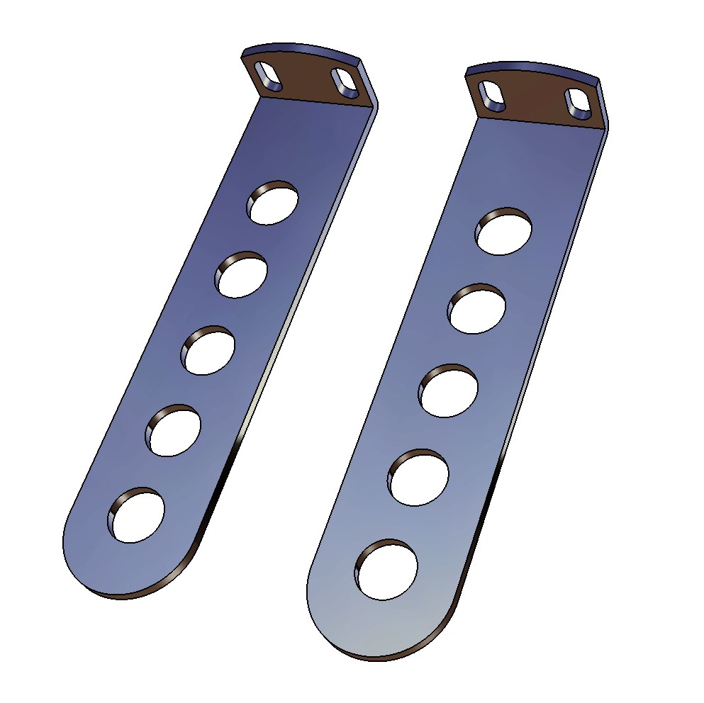 Plastimo lattes accrochage 608s & t /5 trous (x2)