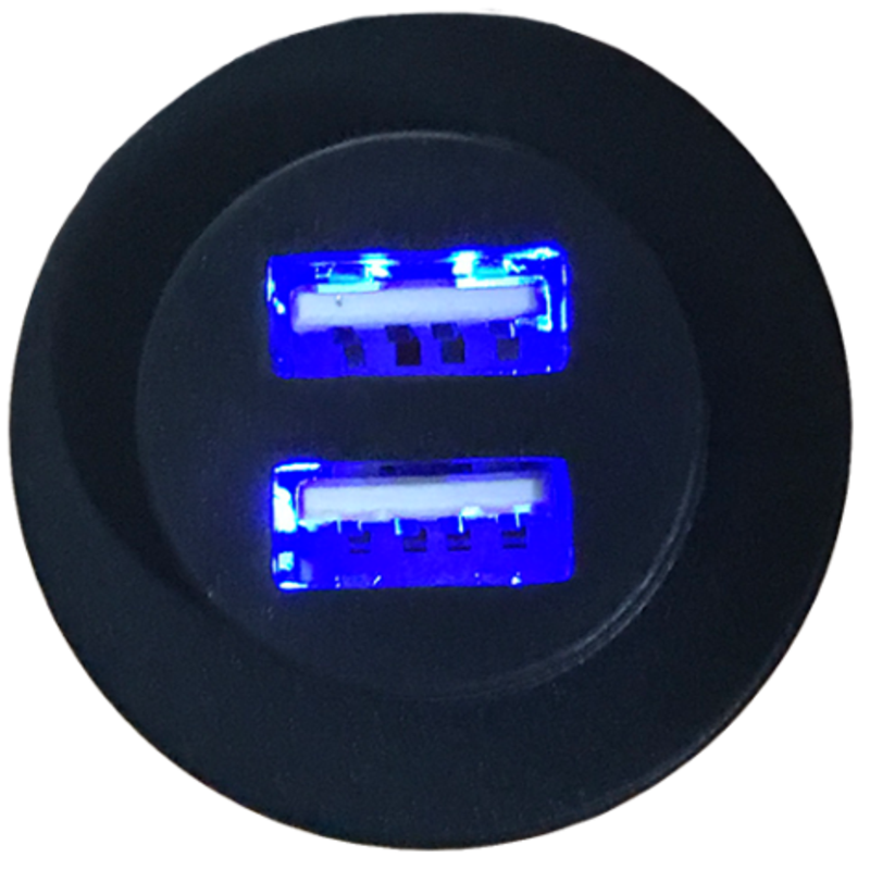 Plastimo prise usb 5a noire sans eclairage