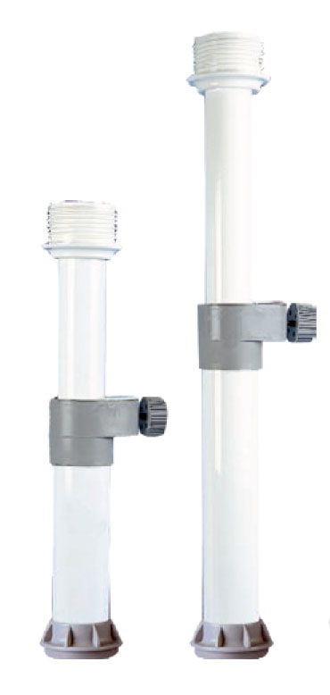 Plastimo pied de table telescop alu h225/425mm
