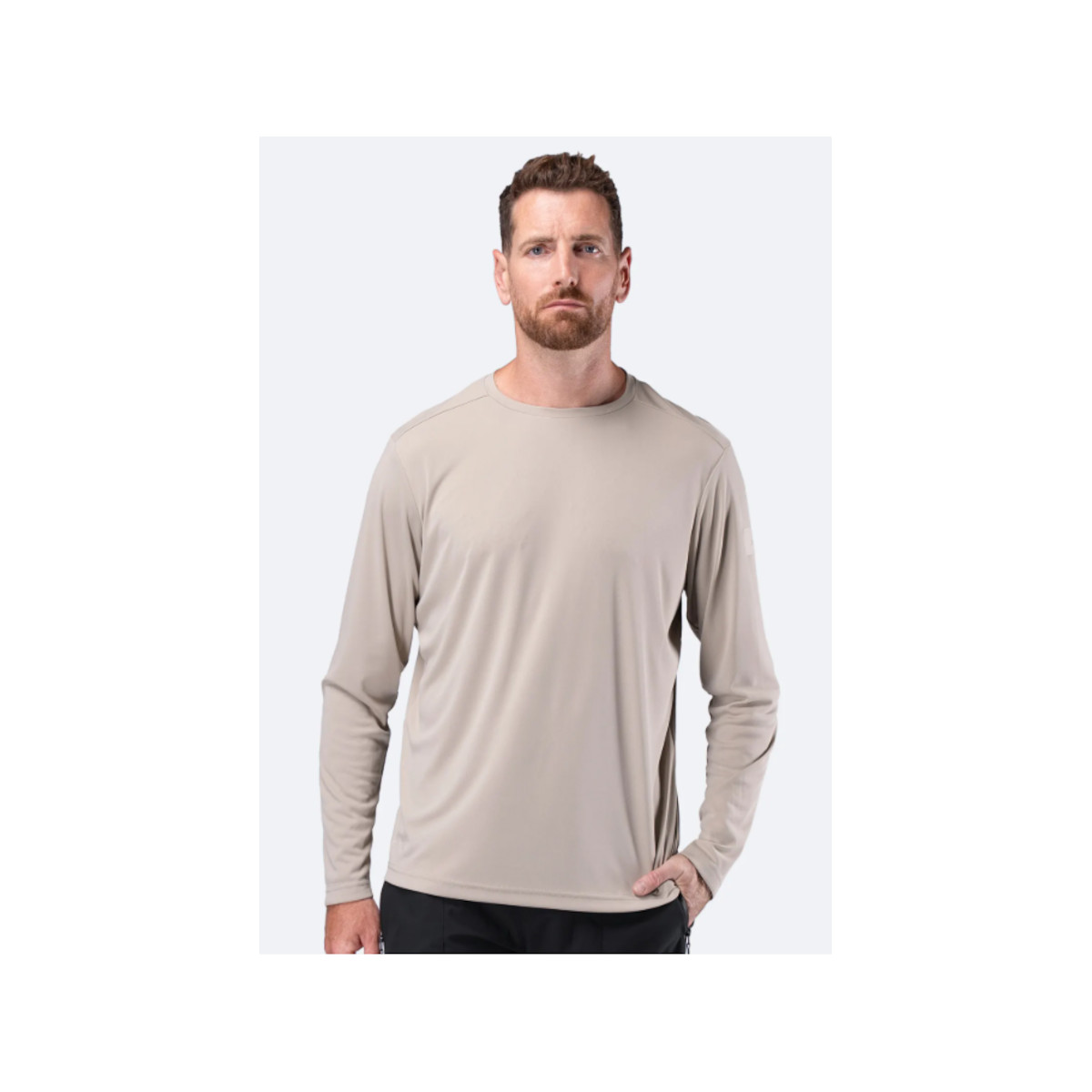 Zhik UV Active Tech Top T-shirt à manches longues pour homme gris pierre, taille M