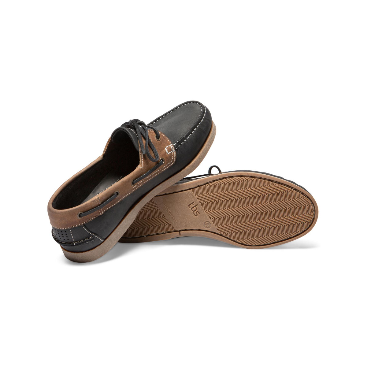 TBS Phenis chaussures bateau, homme - bleu marine/marron, pointure 45