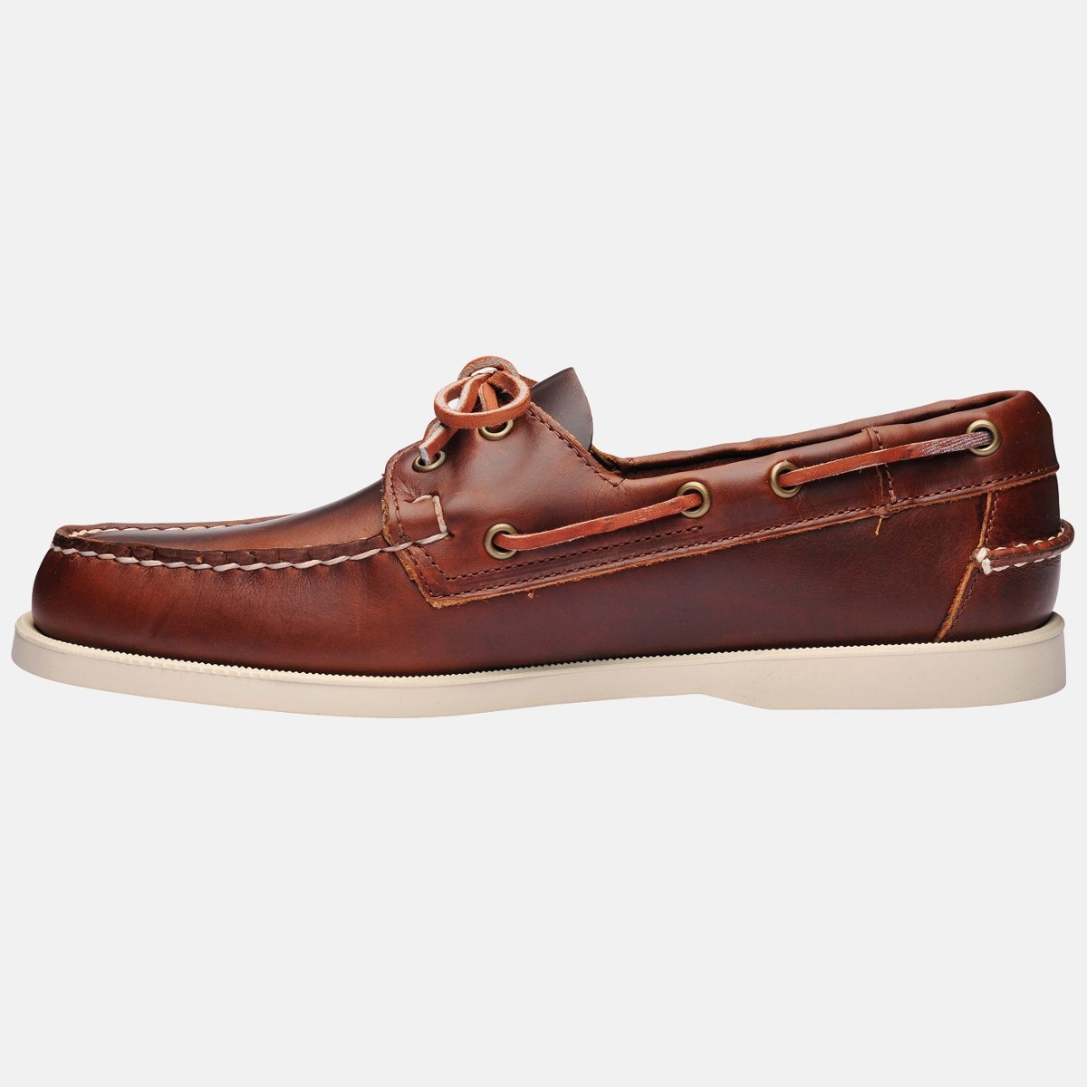 Sebago Docksides chaussures bateau homme brown oiled waxy leather, taille EU 44,5 (US 10,5)