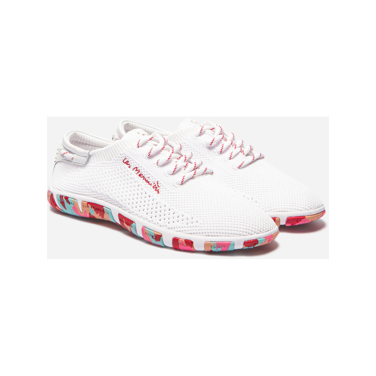 TBS Jazaria chaussure bateau, femme - blanc/corail, pointure 39
