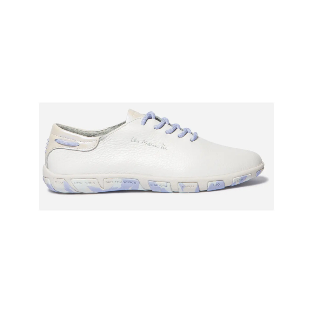 TBS Jazaru Chaussure Bateau Femme - Couleur blanc-bleu clair