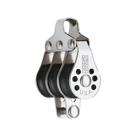 Harken Micro bloc 22mm - triple épaisseur avec chien-assis