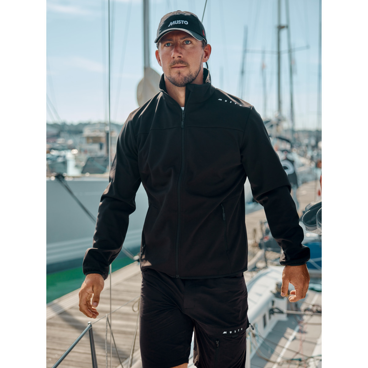 Musto Evolution Crew veste softshell homme gris clair