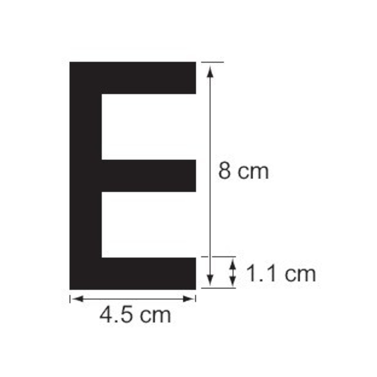 Plastimo lettre blanche h=8cm pr coque dure-a