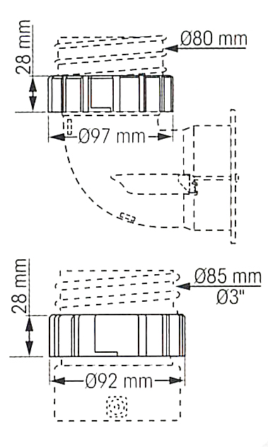Rainure de fixation Plastimo Ø Mm 80
