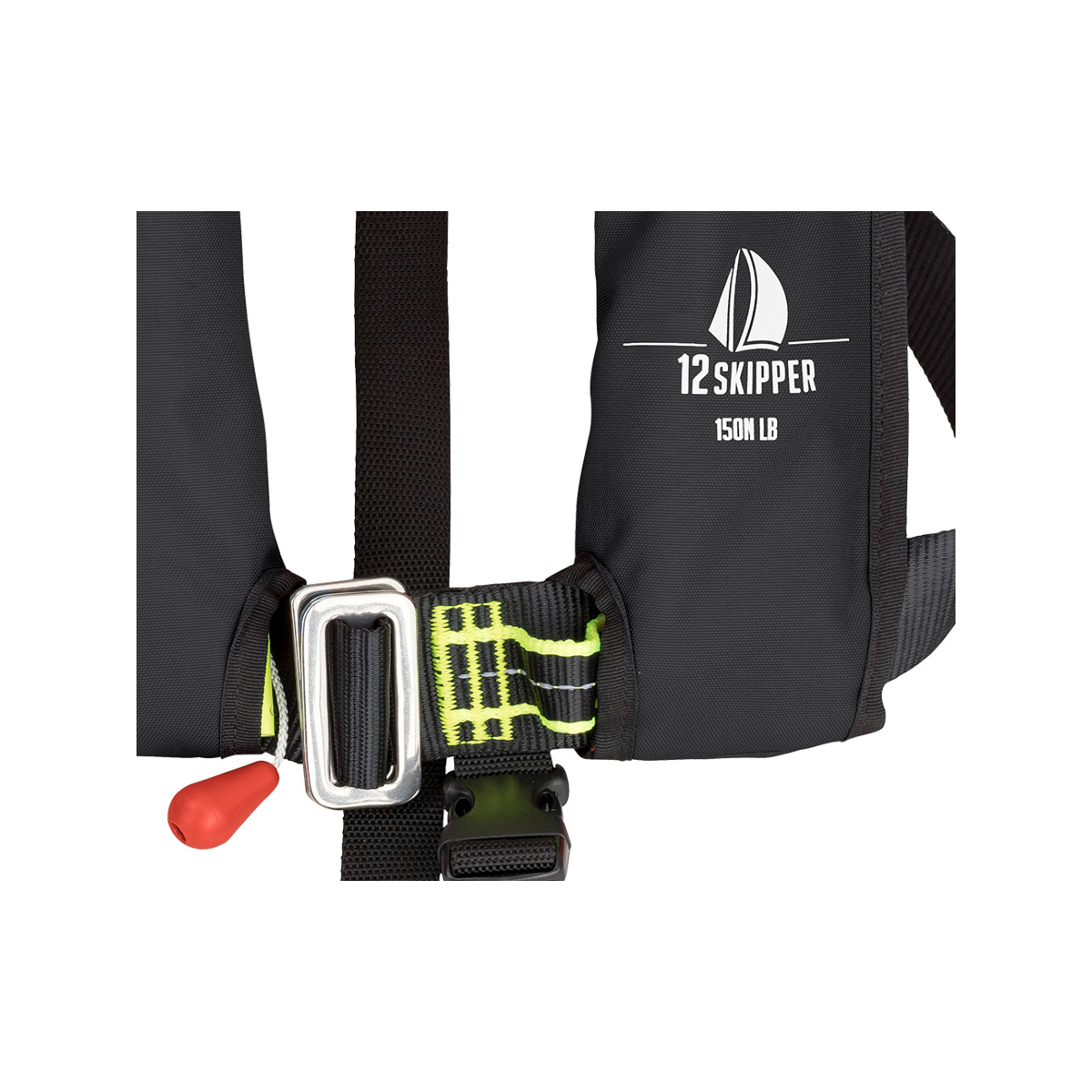 12skipper gilet de sauvetage automatique pour enfants 150N ISO avec harnais - noir