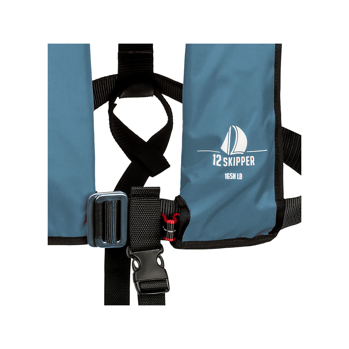 12skipper gilet de sauvetage automatique 165N ISO avec harnais - bleu acier