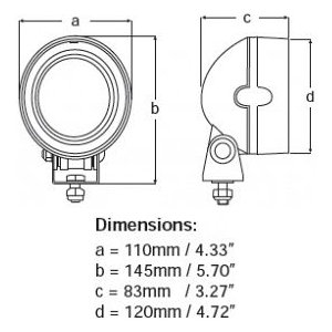 Hella marine Série 6136 LED Mega Beam projecteur de pont - Couleur du boîtier blanc