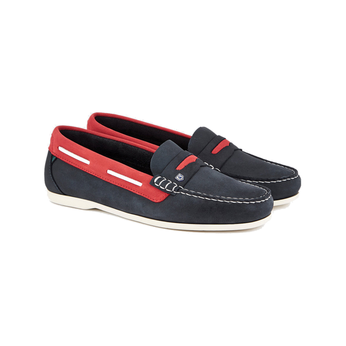 Dubarry Belize mocassin bateau, femme - bleu marine/rouge, pointure 40