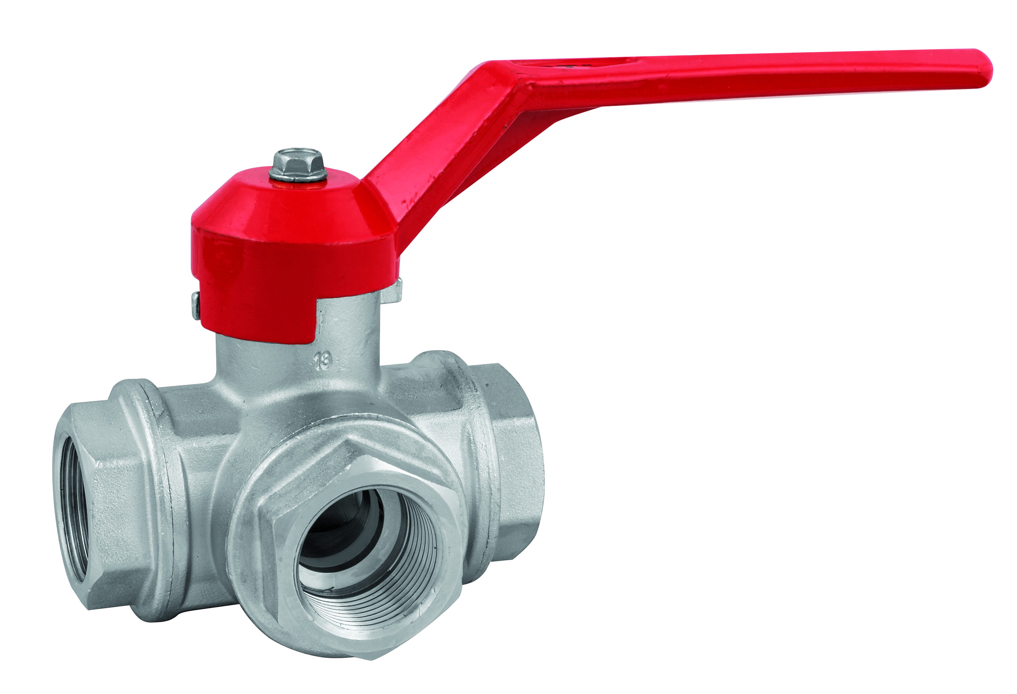 Plastimo vanne l 1/4 tour laiton 3 voies 1/2"