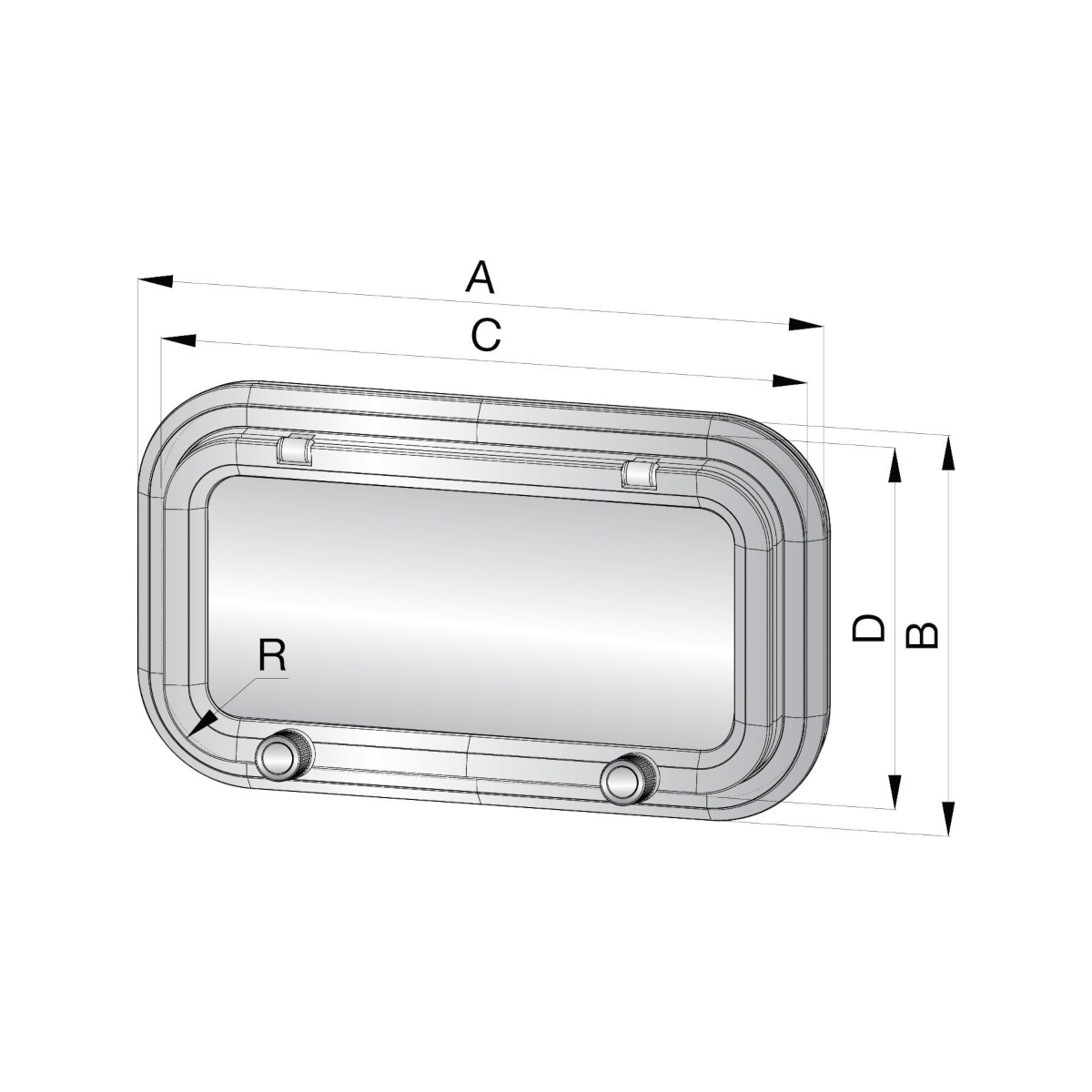 Vetus hublot alu type pz661 - category a1 - avec moustiquaire
