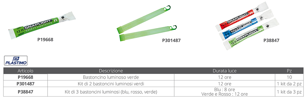Plastimo Green Lightsticks Cf.10 Pz