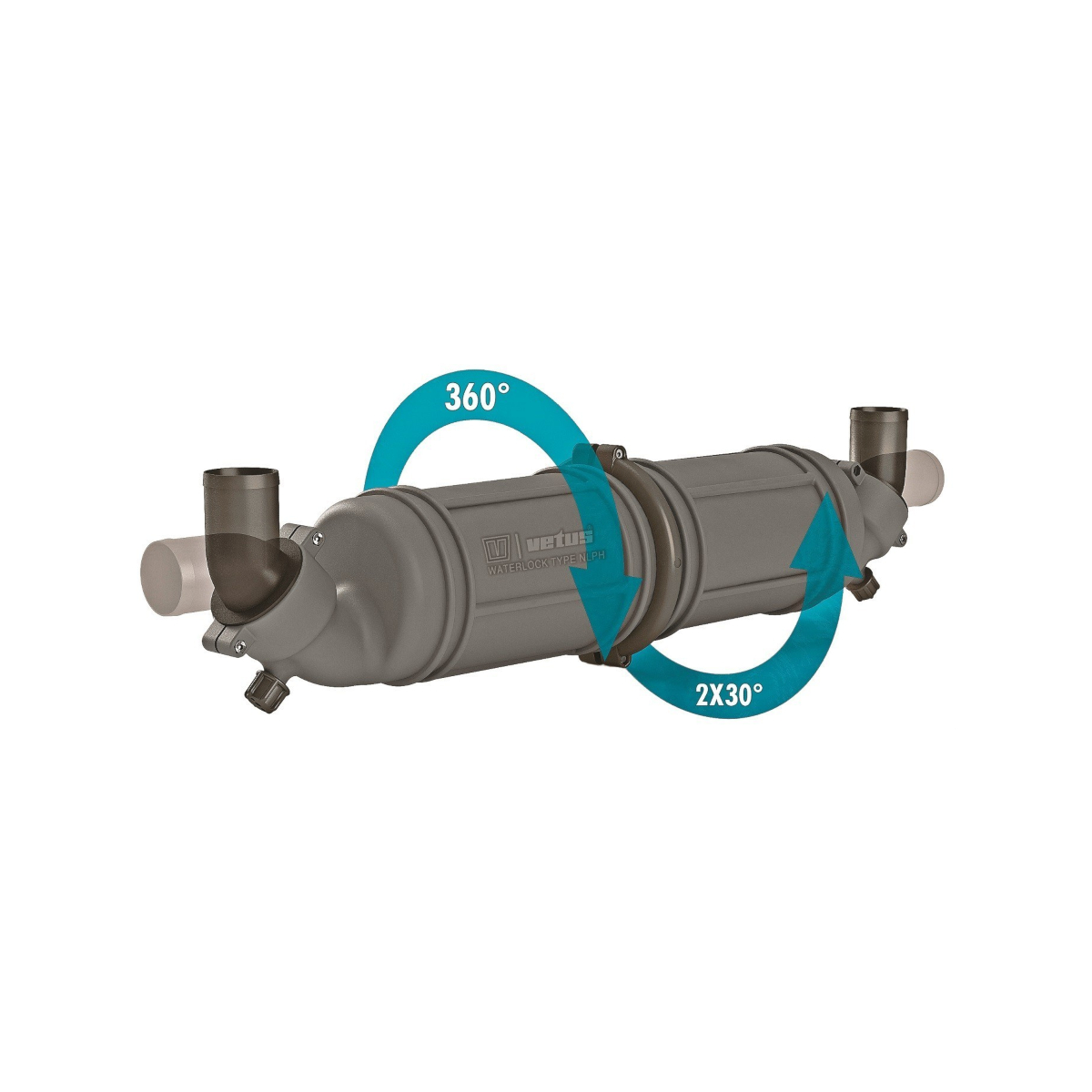 Vetus waterlock silencieux nlph horizontal ø50 mm