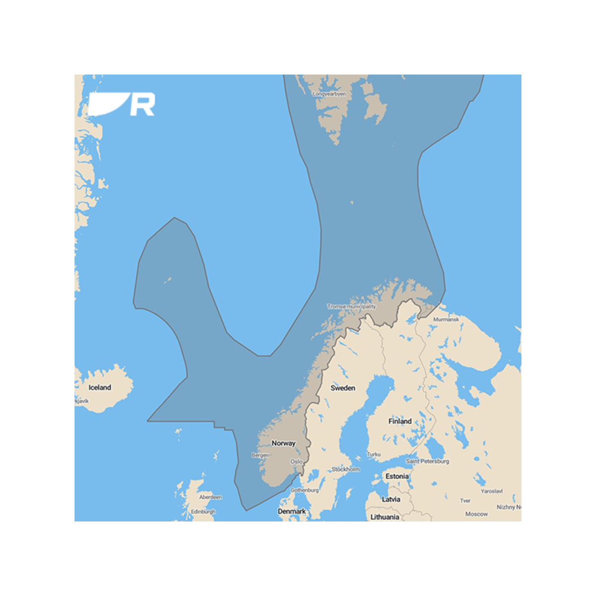 Raymarine Lighthouse carte marine Norvège