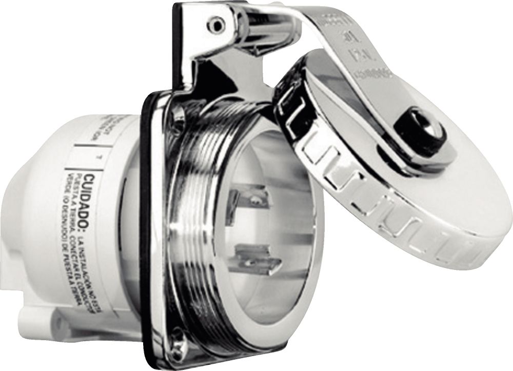 Plastimo prise mâle fixe inox ip56 16a 230v