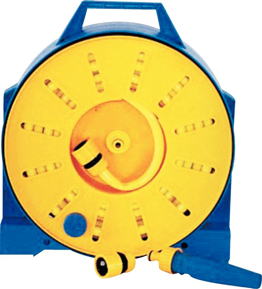 Plastimo enrouleur tuy rond 15m bl/jau di13