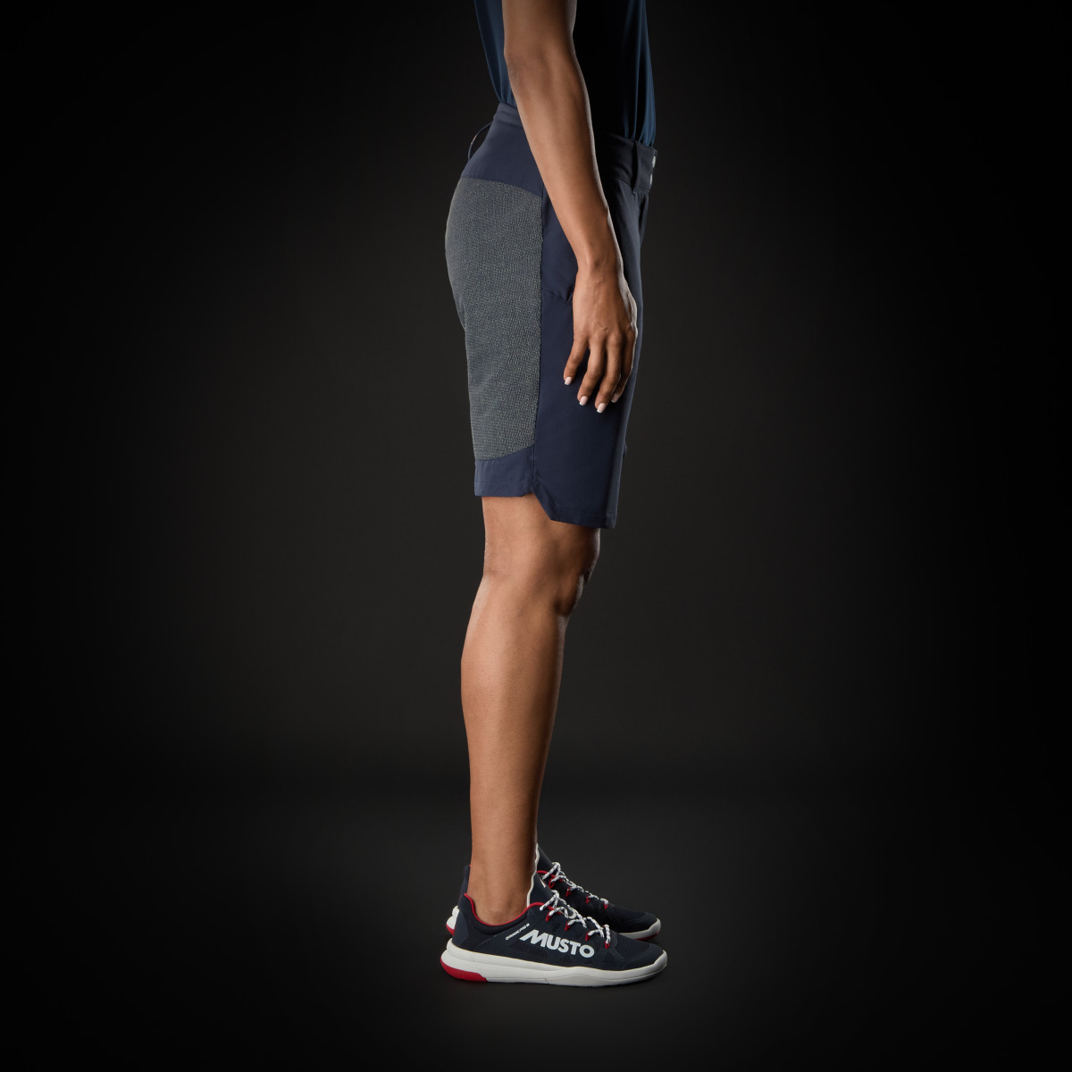 Musto Evolution Performance Strech short de voile femme bleu marine, taille 10