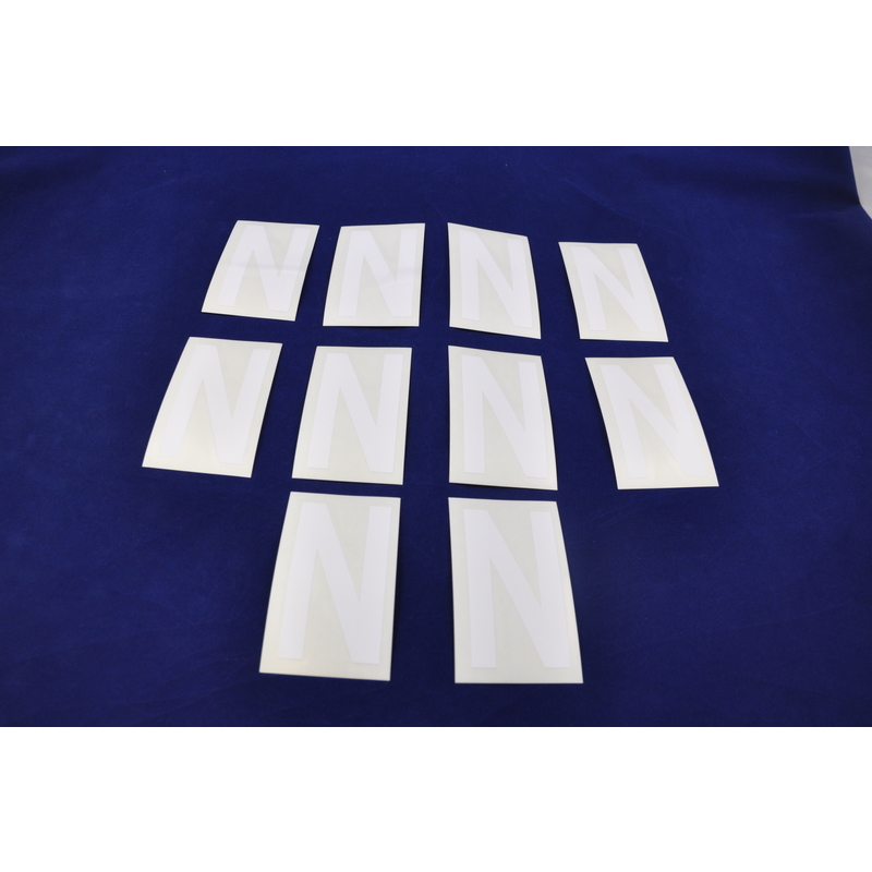 Plastimo lettre blanche h=8cm pr coque souple-n