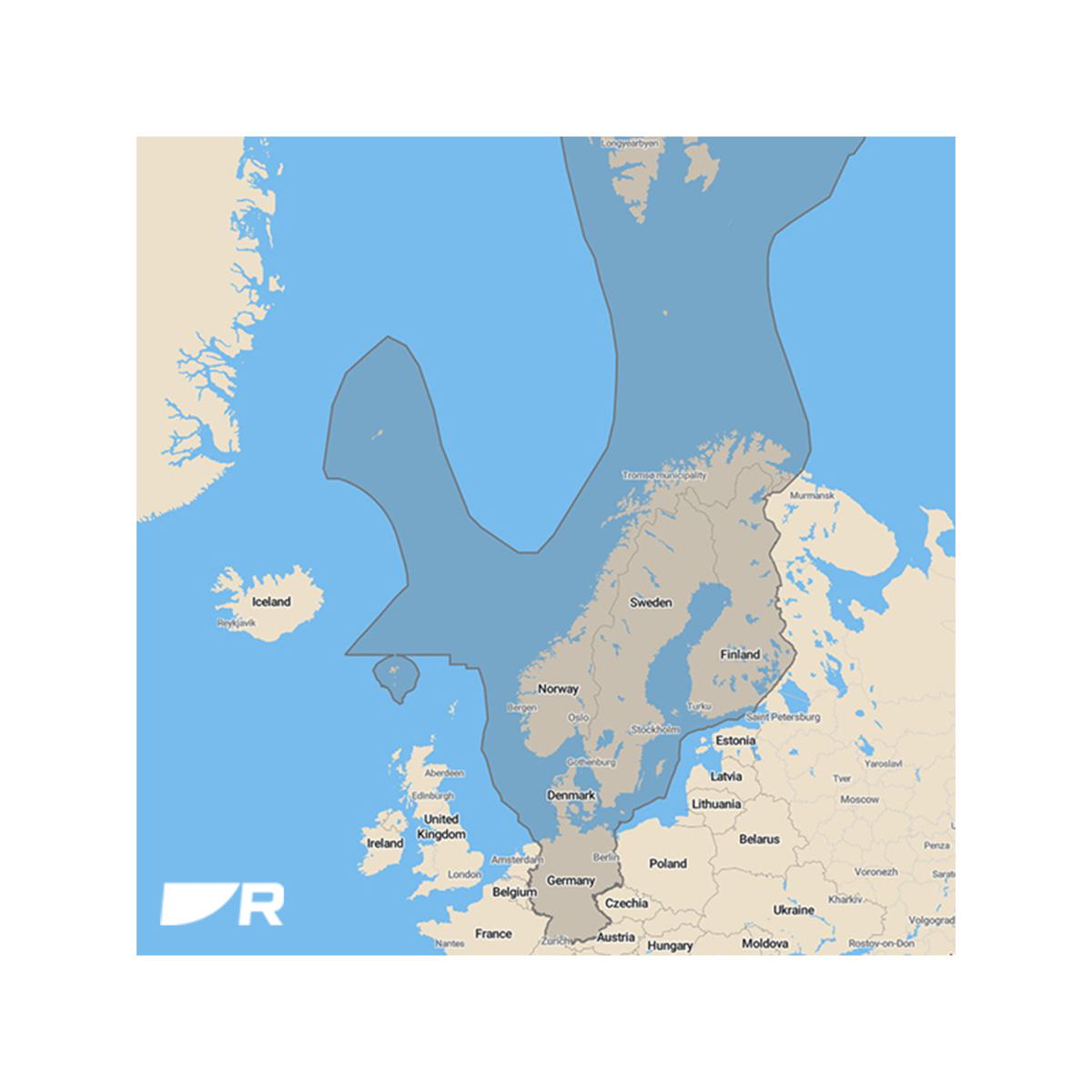Raymarine Lighthouse carte marine Europe du Nord