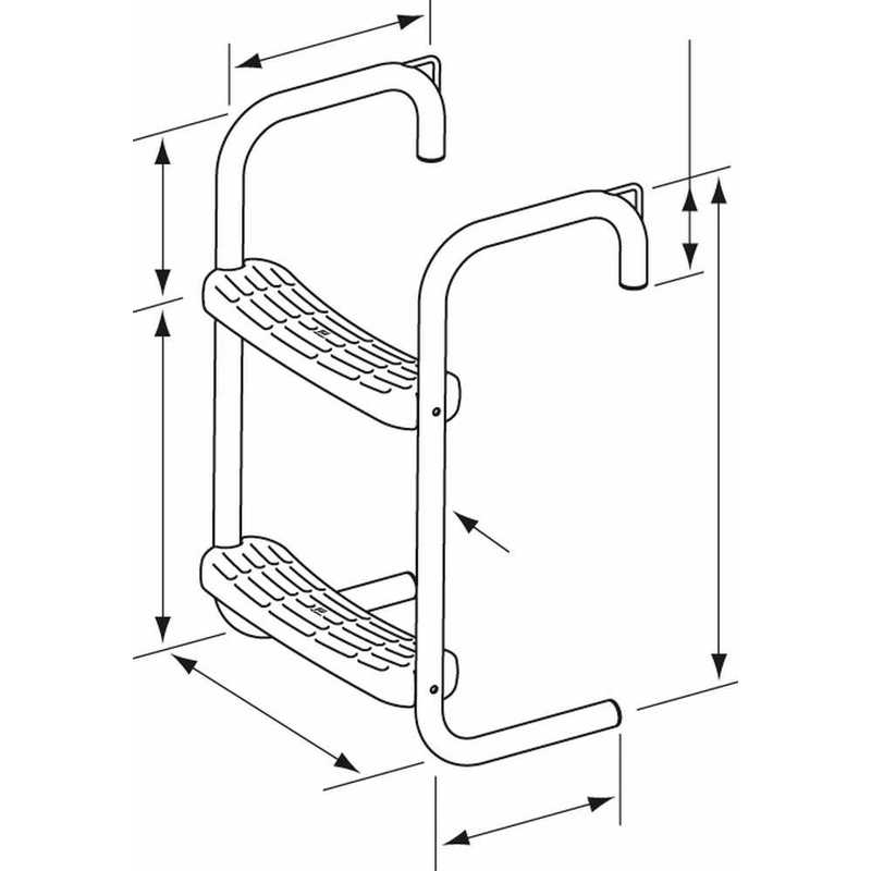 Plastimo echelle inox de ponton pm ech gris crb