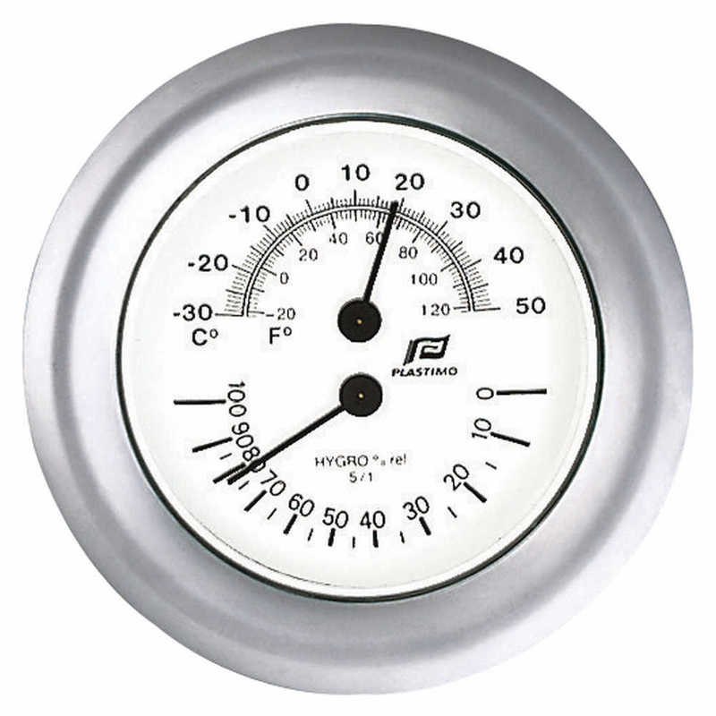 Plastimo thermo-hygro 4" chrome mat