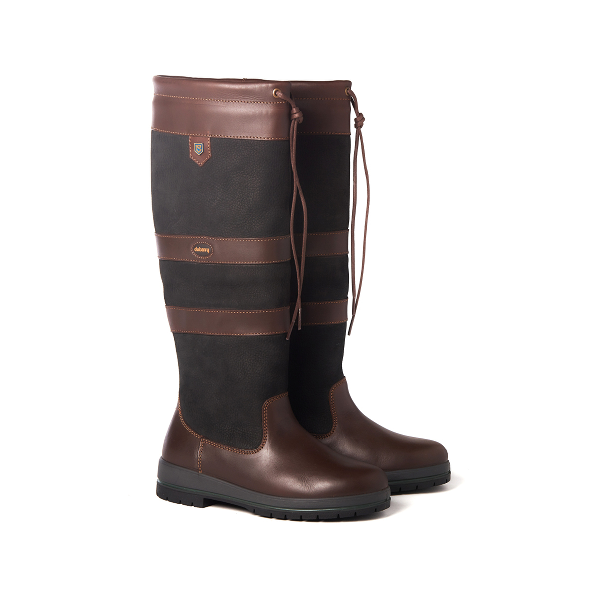 Dubarry Galway RegularFit Country Boots bottes en cuir unisexe noir-marron, taille 42